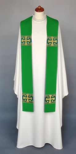 Stuła dwustronna fioletowo - zielona e-religijne.pl