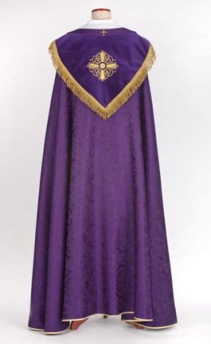 kapa fioletowa haftowana tył -  e-religijne.pl katolicki sklep internetowy