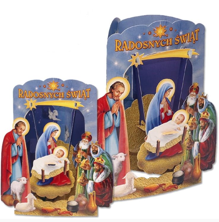 Karnety i kartki świąteczne :  Radosnych Świąt - karnet z życzeniami na Boże Narodzenie 3D