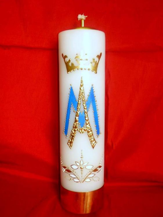 Świeca ołtarzowa na wkład olejowy ręcznie malowana OR37a e-religijne.pl