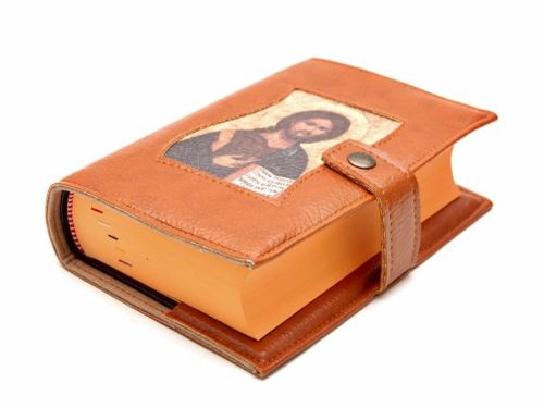 Okładka na Pismo św. z ikoną ze skóry - format oazowy - 4 e-religijne.pl