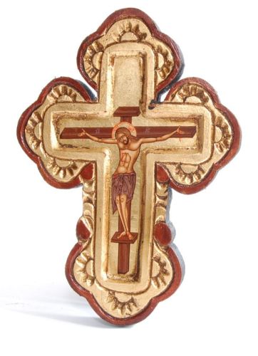 Ikona bizantyjska Jezus Chrystus na krzyżu - Ukrzyżowanie - 36,5 cm e-religijne.pl