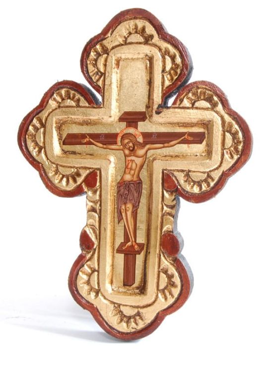Ikona bizantyjska Jezus Chrystus na krzyżu - Ukrzyżowanie - 36,5 cm e-religijne.pl