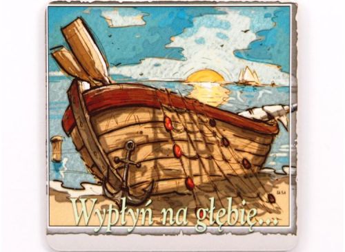 Podstawka korkowa z religijnym hasłem Wypłyń na głębię e-religijne.pl