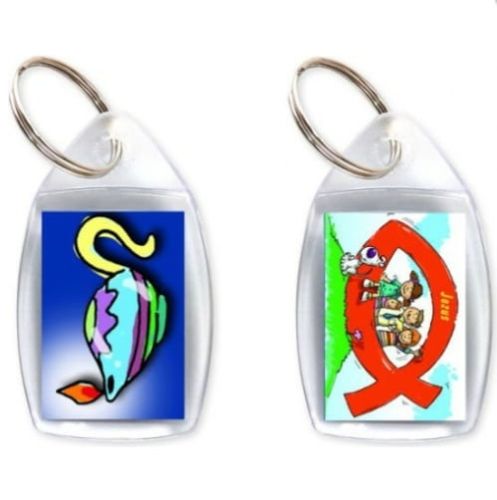 Brelok do kluczy Jezus - z symbolem ryby e-religijne.pl