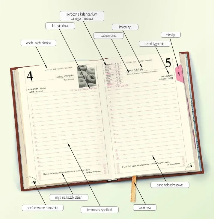 Terminarz na 2016 rok - A5 STANDARD - Edycja świętego Pawła e-religijne.pl