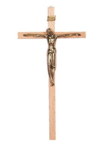 Krzyż drewniany do zawieszenia 01-441 jasny 27 cm e-religijne.pl