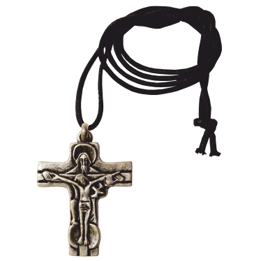 Krzyżyk metalowy do zawieszenia na szyję - srebro antyczne e -religijne.pl