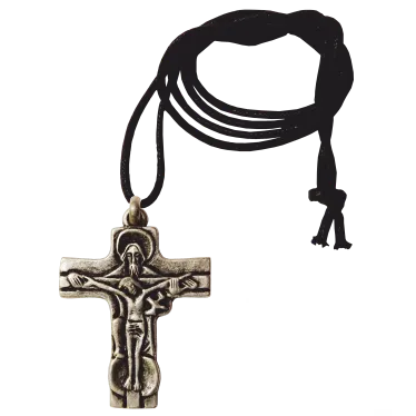 Krzyżyk metalowy do zawieszenia na szyję - srebro antyczne e -religijne.pl