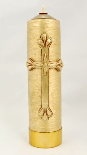 Świeca liturgiczna ołtarzowa na wkład olejowy /złota/ e-religijne.pl