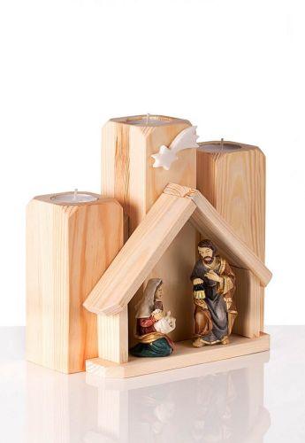 Sklep chrześcijański - Szopka Święta Rodzina Świecznik CH009 księgarnia dewocjonalia upominki