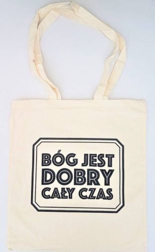Torba bawełniana na zakupy "Bóg jest dobry cały czas" księgarnia religijna sklep internetowy