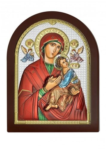 Sklep z ikonami największy wybór - ikony z certyfikatem: Ikona srebrna Matka Boża Nieustającej Pomocy 16 x 21 cm AE0806/4D