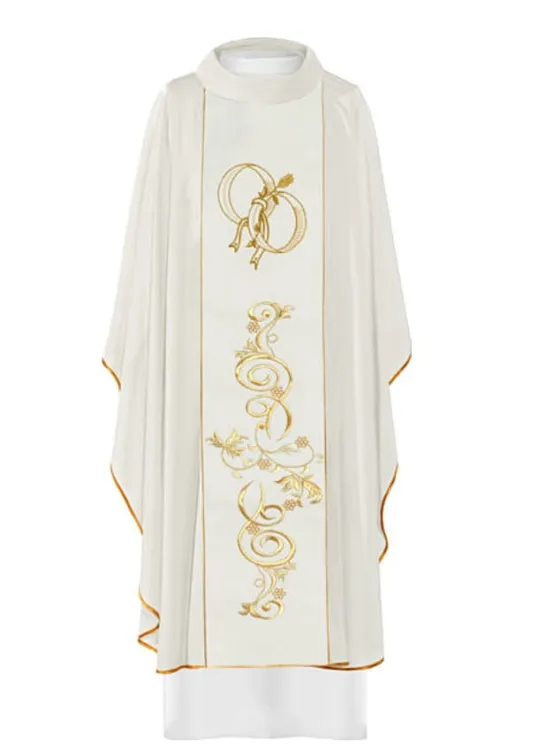 Szaty liturgiczne: Ornat ślubny biały haftowany KOR/197/04 sklep pracownia