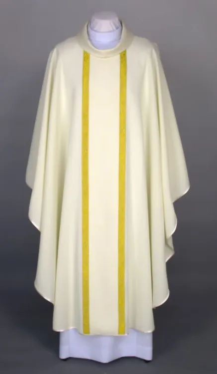 Ornat biały z pasem 1-192-11 e-religijne.pl