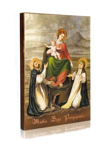 Największy wybór ikon i obrazów religijnych: Ikona Matka Boża Pompejańska 17 x 23 Nowenna i obrazy