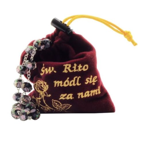 Różaniec św. Rity ze szkła weneckiego e-religijne.pl sklep chrześcijański 