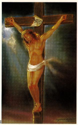 Obrazek z modlitwą do Chrystusa Ukrzyżowanego (paczka 100 szt.) - 2 e-religijne.pl