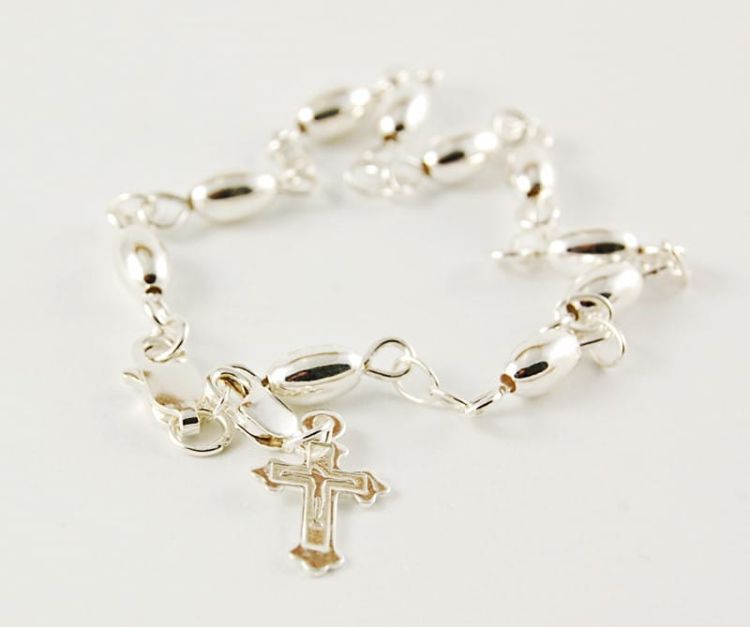 Różaniec bransoletka srebrna - 18 cm e-religijne.pl