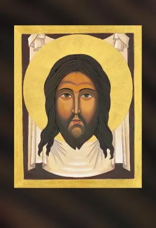 Pocztówka reprodukcja ikony Mandylion e-religijne.pl