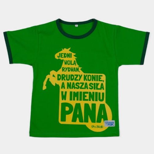 Koszulka religijna dziecięca "Jedni wolą rydwan..." - 2 e-religijne.pl