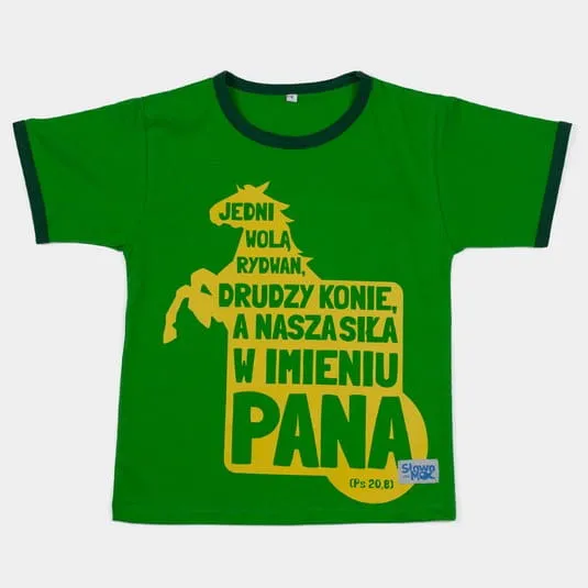 Koszulka religijna dziecięca "Jedni wolą rydwan..." - 2 e-religijne.pl