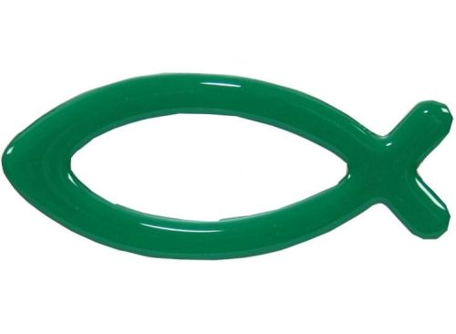 Rybka naklejka na samochód - zielona dł. 11 cm e-religijne.pl