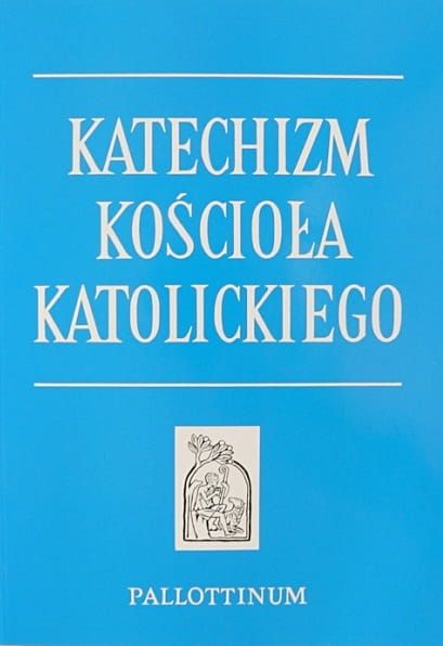 Zdjęcie książki Katechizm Kościoła Katolickiego w miękkiej oprawie i dużym formacie, wydawnictwa Pallottinum.