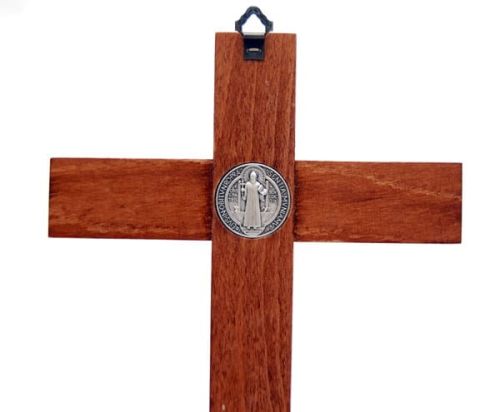 Krzyż św. Benedykta drewniany do powieszenia - 28 cm e-religijne.pl