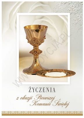 I Komunia Święta - Życzenia 3. Karnet z kopertą