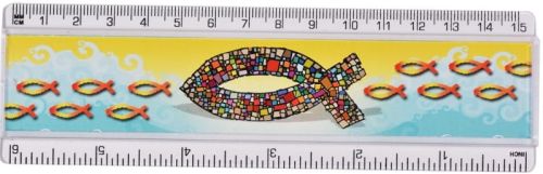  Linijka z hasłem religijnym  Skosztujcie i zobaczcie jak dobry jest Pan