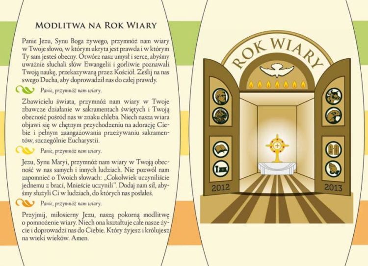 Ulotka - obrazek Porta fidei  e-religijne.pl