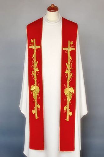 Stuła czerwona do koncelebry 4-181-2 e-religijne.pl