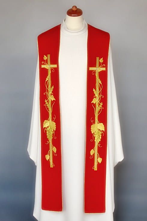 Stuła czerwona do koncelebry 4-181-2 e-religijne.pl