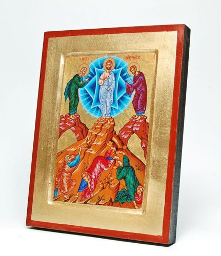 Bizantyjska ikona Przemienienia Pańskiego. Wymiary 24 x 31 x 2,5 cm. Największy internetowy sklep z ikonami z certyfikatem. e-religijne.pl