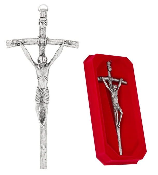 Krzyż papieski do zawieszenia na ścianę 27 cm (01-282A) e-religijne.pl