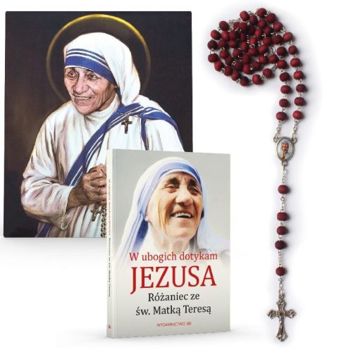 Wydawnictwo M : W ubogich dotykam Jezusa - Różaniec ze św. Matką Teresą - modlitewnik, różaniec, portret Księgarnia religijna
