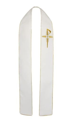 Stuła biała haftowana 4-133-0 e-religijne.pl