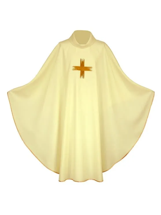 Ornat kremowy haftowany 1-217-1 e-religijne.pl