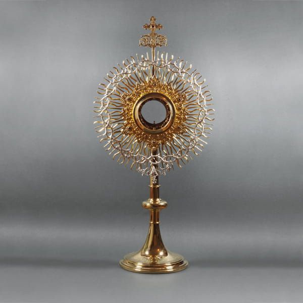 Monstrancja złocono - srebrzona e-religijne.pl