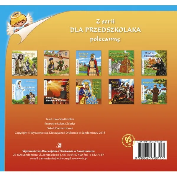 Święty Antoni - kolorowanka religijna dla dzieci - Ewa Stadtmüller kolorowanki dla dzieci e-religijne.pl