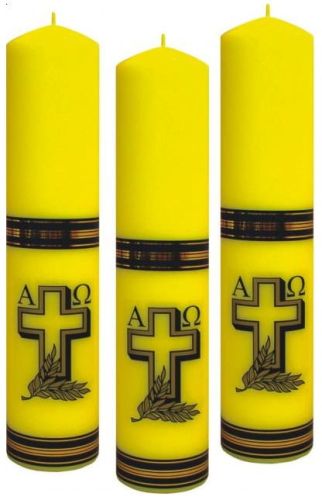 Świece ołtarzowe samospalające pogrzebowa F4Y (zestaw 3 świec) e-religijne.pl