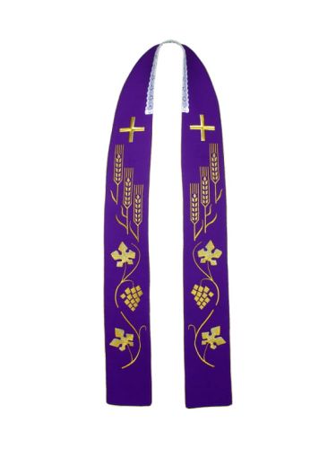 Stuła fioletowa haftowana 4-171-4 e-religijne.pl