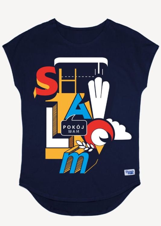 Chrześcijańska tunika dla kobiet "SHALOM - Pokój wam!" - sklep z odzieżą chrześcijańską e-religijne.pl - koszulki, czapeczki, saszetki, kubki, filiżanki. Doskonałe pomysły na upominki na rekolekcje, urodziny czy imieniny