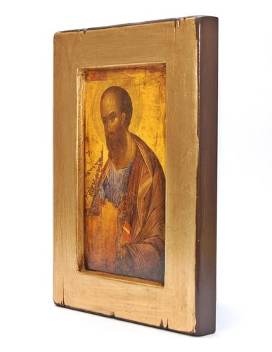 Święty Paweł Apostoł - ikona złocona z kowczegiem sklep z ikonami, obrazami religijnymi. Ikony na prezent na prymicje, święcenia kapłańskie.