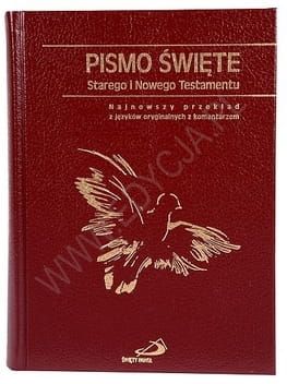 Pismo Święte Stary i Nowy Testament oprawa skóra bordo BEZ ETUI - Edycja św. Pawła e-religijne.pl