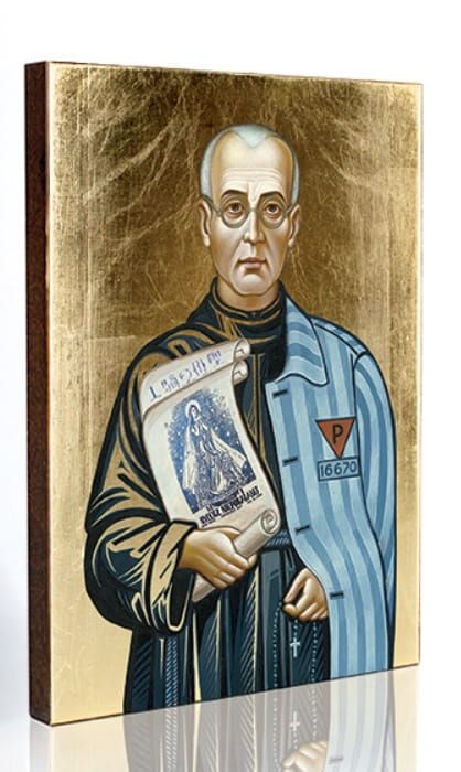 Ikony Ikona Świętego Maksymiliana Marii Kolbe 17 x 23 sklep z ikonami