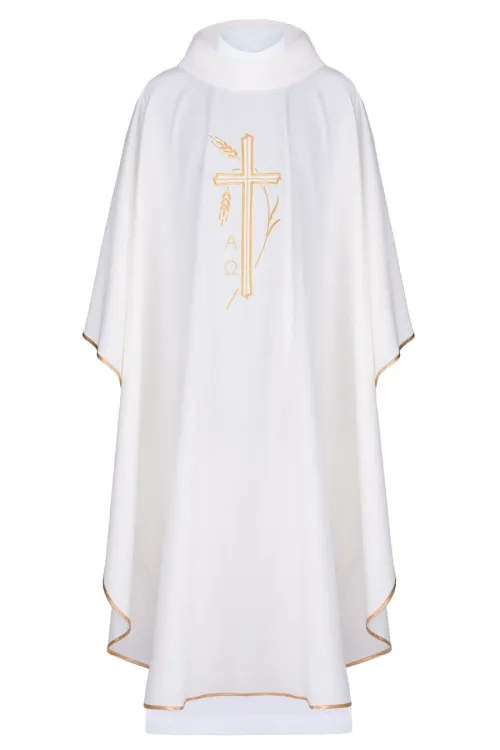 Ornat biały haftowany 18-7014 sklep artykuły religijne