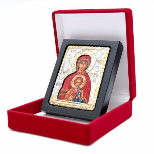 Ikona Matka Boża Stolica Mądrości posrebrzana EM0 e-religijne.pl