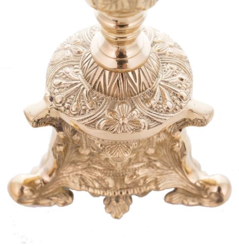 Artykuły liturgiczne świeczniki lichtarze Lichtarz świecznik mosiężny wysoki 59 cm F922